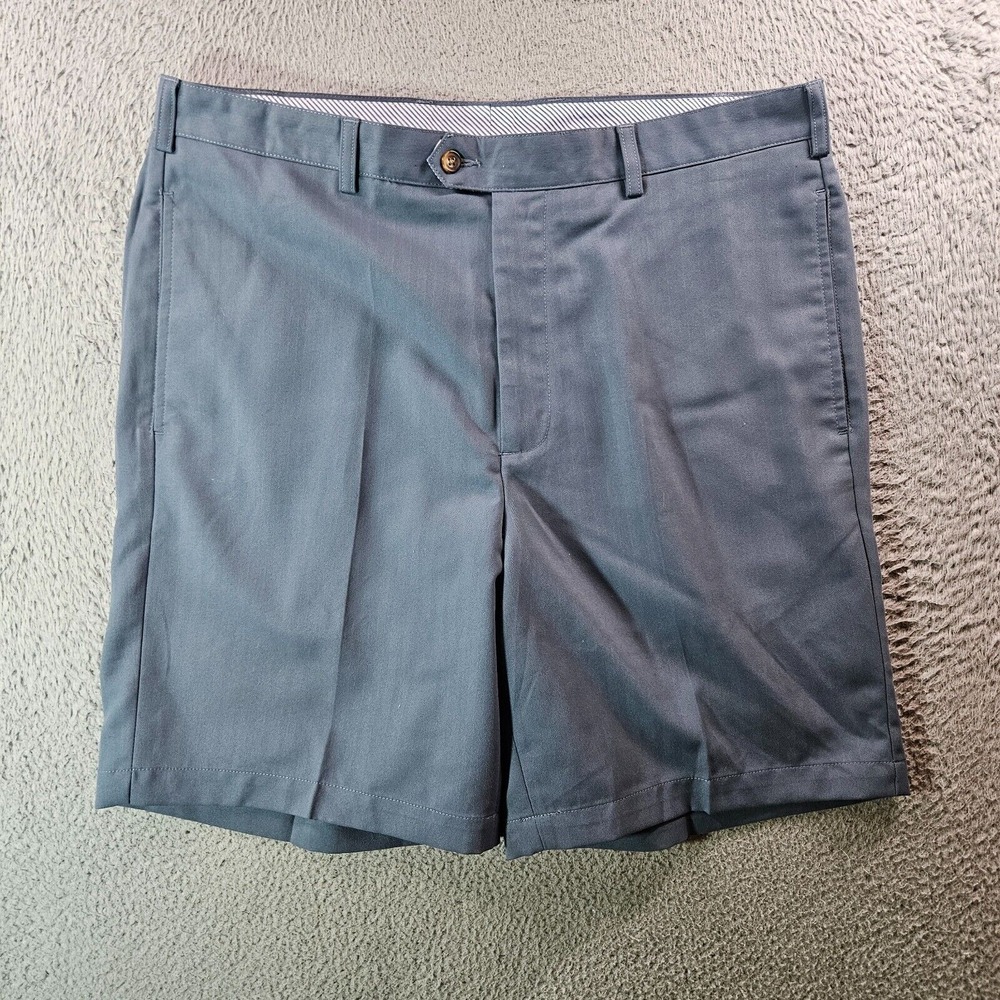 Donald Ross Shorts‎ Men 38 x 8.5 Flat Front Graynish Blue